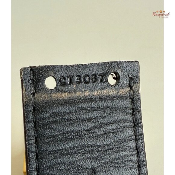 Auth Louis Vuitton Brown Damier Coated Canvas Leather Gold Buckle Belt 85/34 - Picture 8 of 14